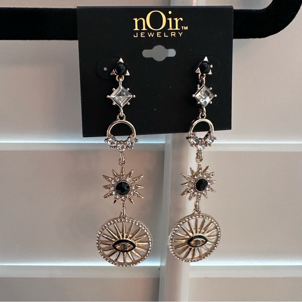 nOir Jewelry | Evil Eye Earrings